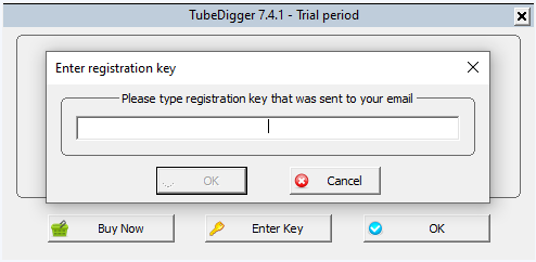 Enter registration key